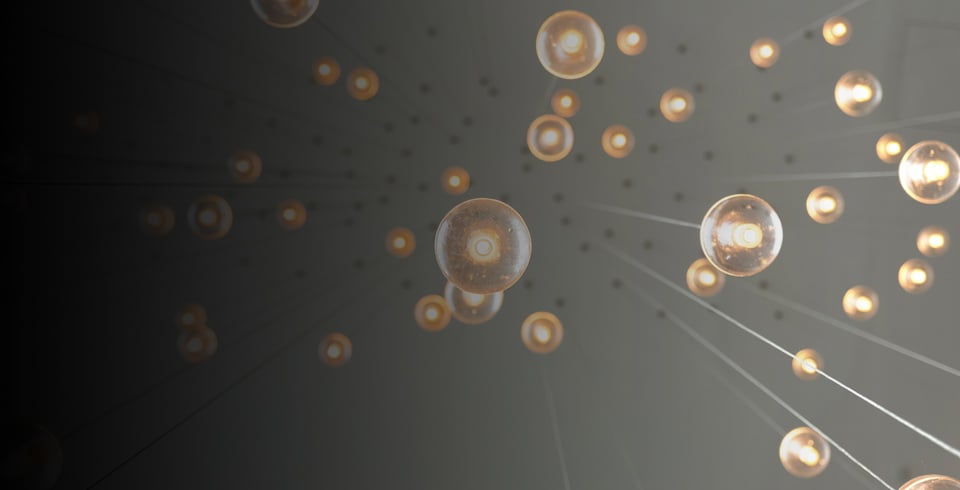 Agency solution hero image featuring lightbulbs